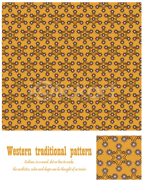 사람없음 EPS 일러스트 갈색 무늬 문양 백그라운드 벽지 별 앤티크 엔틱문양 유럽 전통문양 패턴 포장지 해외