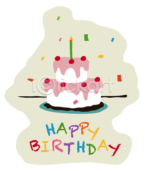축하 사람없음 EPS 일러스트 Ann 디저트 생일 생일파티 스티커 이벤트 초 촛불 캐릭터 케이크 파티