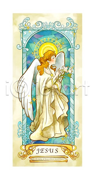 믿음 희망 사람 한명 PSD 일러스트 가브리엘 기독교 꽃 날개(비행) 백합(꽃) 종교 천사