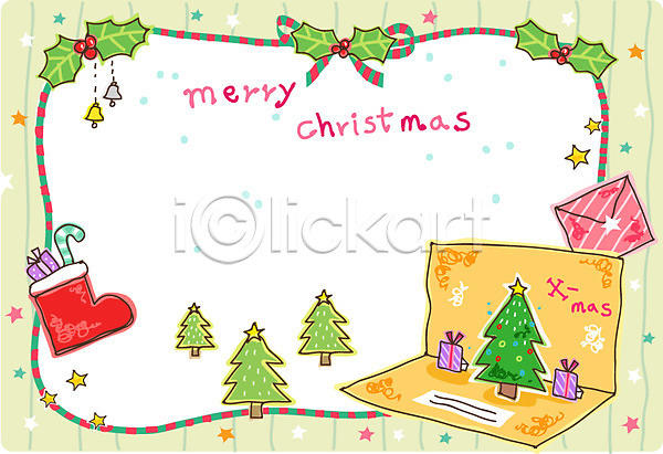 사람없음 EPS 일러스트 카드템플릿 크리스마스템플릿 템플릿 선물 선물상자 양말 장식 카드(감사) 크리스마스 크리스마스트리