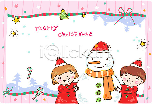10대 남자 두명 사람 소녀(어린이) 소년 십대만 어린이 여자 EPS 일러스트 카드템플릿 크리스마스템플릿 템플릿 눈(날씨) 눈사람 미소(표정) 산타옷 옷 웃음 장식 카드(감사) 크리스마스