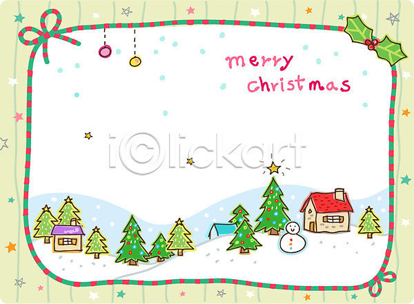 사람없음 EPS 일러스트 카드템플릿 크리스마스템플릿 템플릿 겨울 계절 나무 눈(날씨) 마을 주택 카드(감사) 크리스마스 크리스마스트리 풍경(경치)