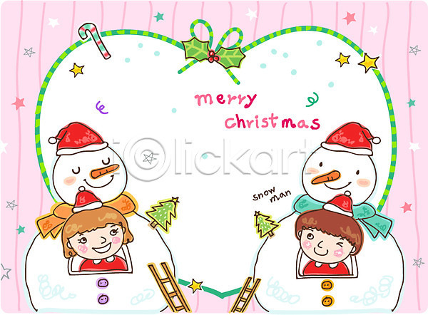 10대 남자 두명 사람 소녀(어린이) 소년 십대만 어린이 여자 EPS 일러스트 카드템플릿 크리스마스템플릿 템플릿 눈사람 미소(표정) 사다리 산타옷 옷 웃음 주택 카드(감사) 크리스마스