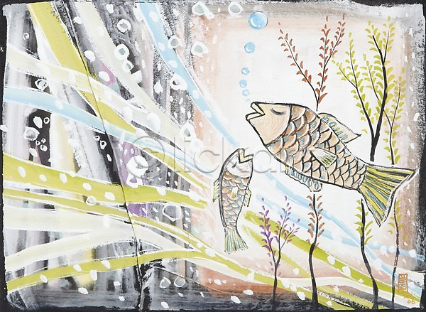 사람없음 JPG 일러스트 그림 동물 두마리 물결 물방울 미술 바다 바다동물 바닷속 백그라운드 붕어 생태계 수중 수중동물 수채화(물감) 시화 식물 어류 자연 해조류