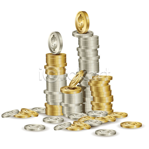 사람없음 EPS 아이콘 그래픽 금융 금융비즈니스 기호 달러 돈 동전 동전탑 비즈니스 사이버 황금