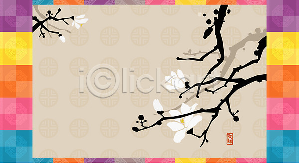 사람없음 EPS 실루엣 일러스트 그림자 꽃 꽃나무 꽃무늬 나무 낙관 도장 디자인 모양 무늬 문양 백그라운드 수묵화 식물 아시아 전통 전통문양 직인 패턴 한국 한국전통 흰색