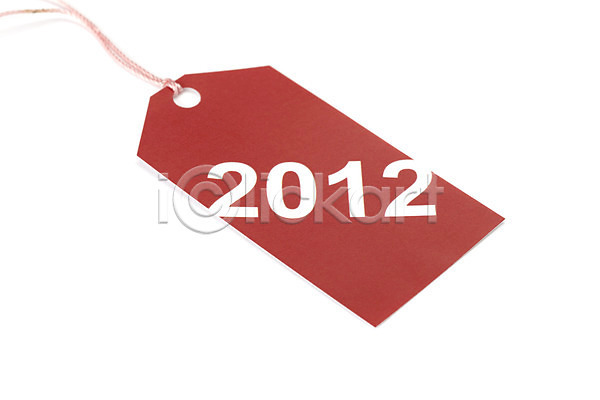사람없음 JPG 포토 2012년 구멍 꼬리표 끈 누끼 라벨 빨간색 새해 숫자 스튜디오촬영 실 실내 오브젝트 원형 컬러