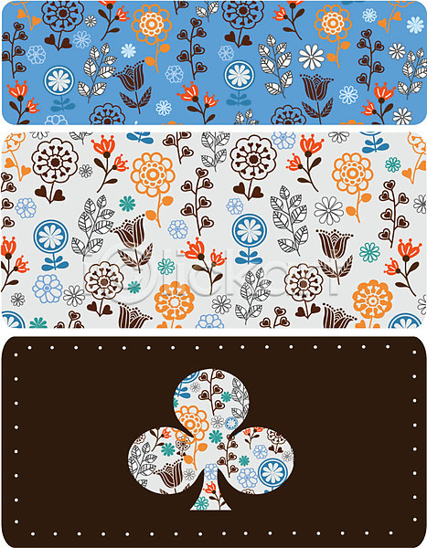 사람없음 EPS 일러스트 템플릿 꽃 꽃무늬 꽃백그라운드 꽃잎 디자인 모양 무늬 문양 물방울무늬 백그라운드 세잎클로버 세트 식물 잎 줄기 컬러풀 클로버 패턴
