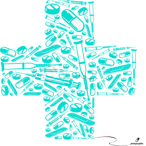 사람없음 AI(파일형식) 일러스트 그래픽 디자인 모양 무늬 문양 반창고 병원 빨간색 십자 십자가 알약 약 오브젝트 의료기기 의료용품 의학 주사기 치료 패턴
