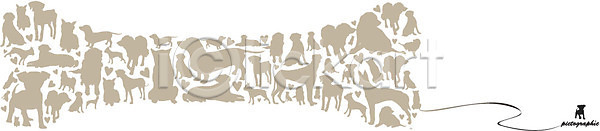 사람없음 AI(파일형식) 일러스트 강아지 개 그래픽 다양 동물 디자인 모양 무늬 문양 반려견 반려동물 뼈 오브젝트 패턴 포유류 회색