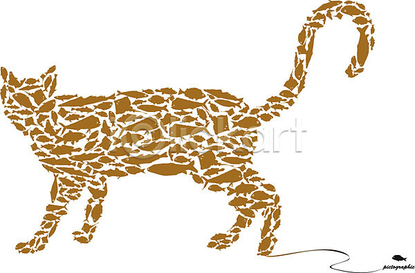 사람없음 AI(파일형식) 일러스트 갈색 고양이 그래픽 동물 디자인 모양 무늬 문양 어류 오브젝트 척추동물 패턴 포유류 한마리