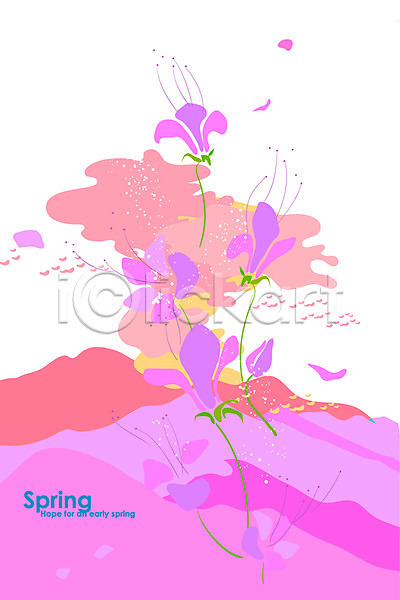 사람없음 AI(파일형식) 일러스트 계절 관광지 꽃 백그라운드 봄 봄배경 사계절 스프링 식물 철쭉 풍경(경치)
