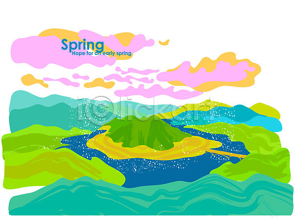 사람없음 AI(파일형식) 일러스트 강 계절 관광지 국내여행 남한강 단양 백그라운드 봄 봄배경 봉우리