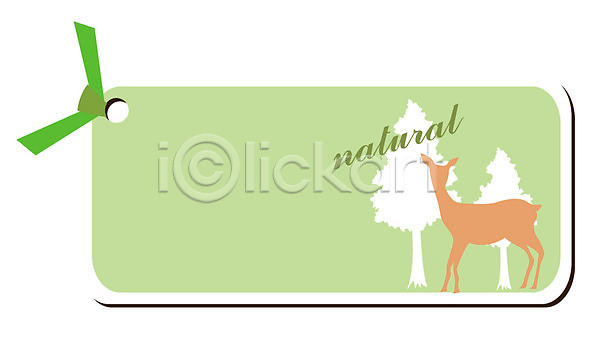 사람없음 AI(파일형식) 일러스트 꼬리표 끈 나무 내츄럴 동물 라벨 리본 매듭 사슴 스티커 식물 알파벳 영어 자연
