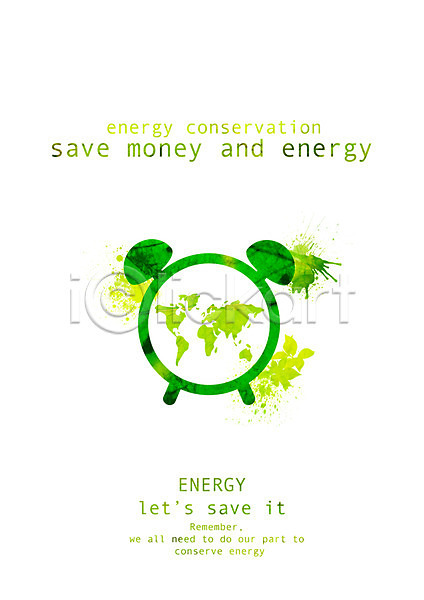 사회이슈 절약 사람없음 PSD 일러스트 괘종시계 그린에너지 시간 시계 식물 에너지 에너지절약 잎 자명종 절약생활 초록색 캠페인