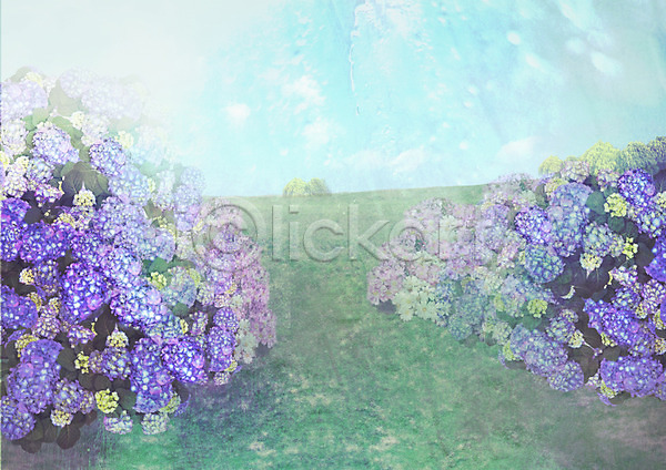 사람없음 JPG 포토 구름(자연) 꽃 꽃밭 백그라운드 보라색 식물 야외 자연 주간 초원(자연) 편집 풍경(경치) 하늘 합성 화초