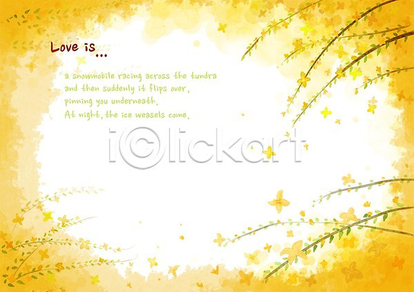 사람없음 PSD 일러스트 개나리 공백 꽃 꽃백그라운드 노란색 배너 백그라운드 식물 액자 자연 틀 편지 편지지 프레임 화초