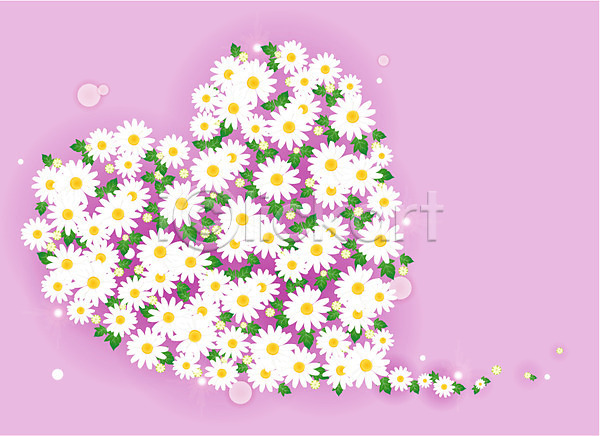 사랑 사람없음 AI(파일형식) 일러스트 꽃 무늬 문양 물방울무늬 백그라운드 식물 잎 패턴 하트 하트백그라운드 흰색