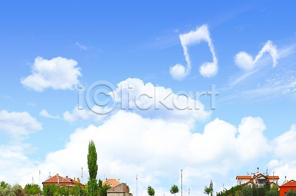 사람없음 PSD 편집이미지 구름(자연) 나무 마을 모양 백그라운드 식물 야외 음악 음표 자연 자연요소 주간 주택 풍경(경치) 하늘