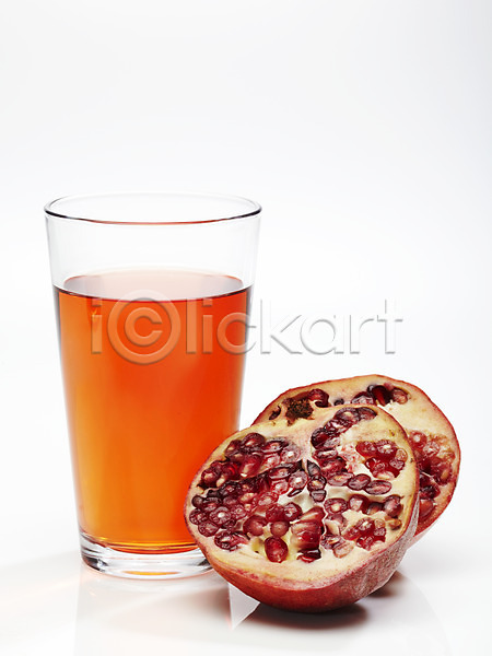 사람없음 JPG 포토 과일주스 단면 석류 석류주스 스튜디오촬영 슬라이스 실내 음료 음식 잔 조각 조각(피스) 주스 컵
