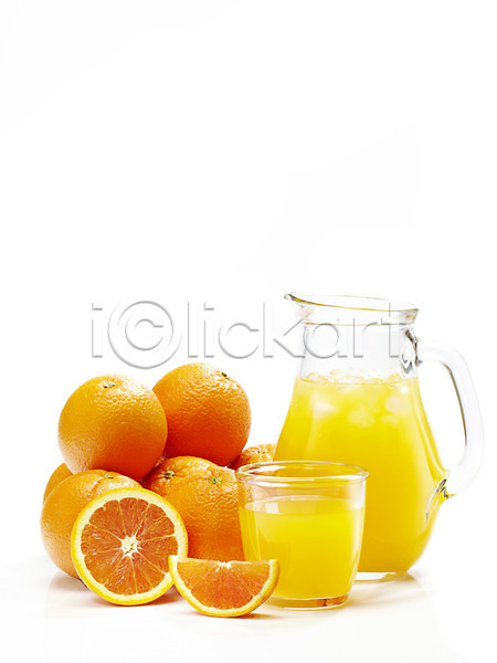 사람없음 JPG 포토 과일 과일주스 누끼 단면 물병 병(담는) 스튜디오촬영 슬라이스 실내 오렌지 오렌지주스 음료 음식 잔 조각 조각(피스) 주스 주전자 컵