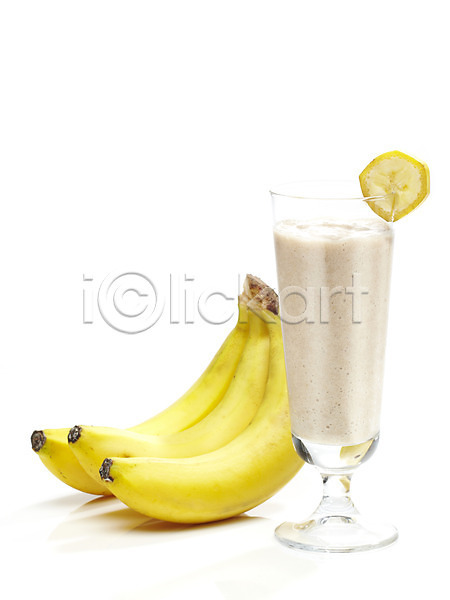 사람없음 JPG 포토 과일 과일주스 누끼 바나나 바나나주스 스튜디오촬영 실내 음료 음식 잔 장식 주스 컵