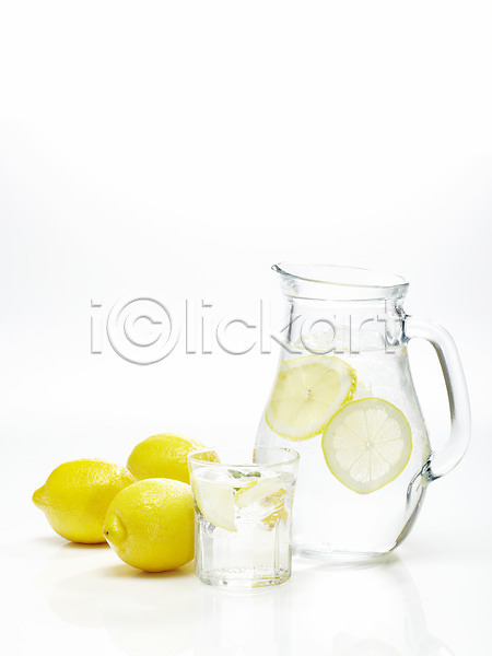 사람없음 JPG 포토 과일 과일주스 단면 레모네이드 레몬 물병 병(담는) 스튜디오촬영 슬라이스 실내 음료 음식 잔 조각 조각(피스) 주스 주전자 컵