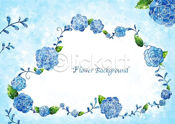 사람없음 PSD 일러스트 공백 꽃 꽃백그라운드 배너 백그라운드 식물 액자 잎 자연 장미 틀 파란색 프레임 화초