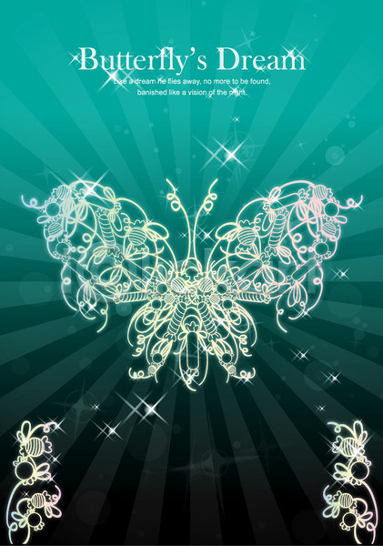 신비 우아함 화려 사람없음 AI(파일형식) 카드템플릿 템플릿 곤충 꽃 나비 날개(비행) 동물 디자인 무늬 문양 백그라운드 버터플라이 식물 청록색 카드(감사) 컬러 패턴