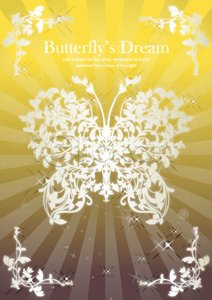 신비 우아함 화려 사람없음 AI(파일형식) 카드템플릿 템플릿 곤충 꽃 나비 날개(비행) 노란색 동물 디자인 무늬 문양 백그라운드 버터플라이 식물 카드(감사) 컬러 패턴