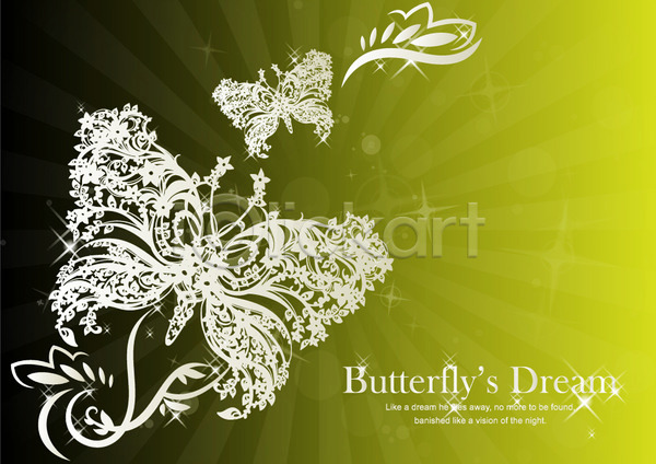 신비 우아함 화려 사람없음 AI(파일형식) 카드템플릿 템플릿 곤충 꽃 나비 날개(비행) 동물 디자인 무늬 문양 백그라운드 버터플라이 식물 연두색 카드(감사) 컬러 패턴