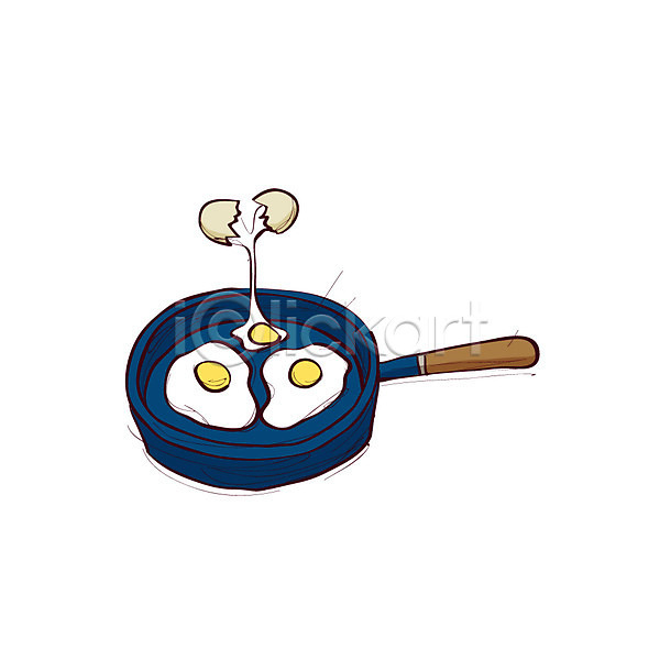 사람없음 AI(파일형식) 아이콘 음식아이콘 계란 계란프라이 노른자 요리 주방용품 클립아트 프라이팬 흰자