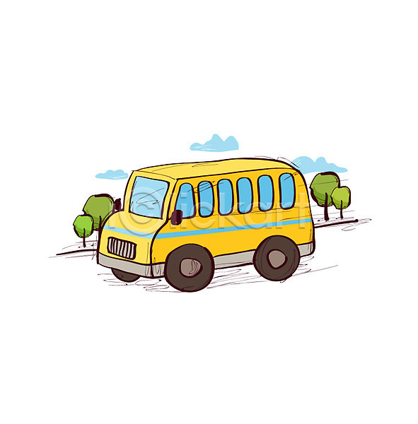 사람없음 AI(파일형식) 아이콘 교육 교통 교통수단 구름(자연) 나무 버스 스쿨버스 식물 육상교통 자동차 차(자동차) 클립아트 하늘