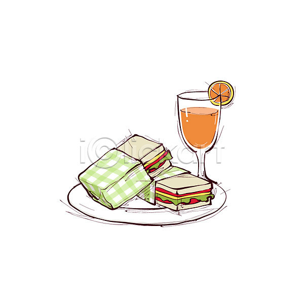 사람없음 AI(파일형식) 아이콘 음식아이콘 그릇 디저트 빵 샌드위치 서양음식 오렌지주스 음료 잔 접시 주스 컵 클립아트
