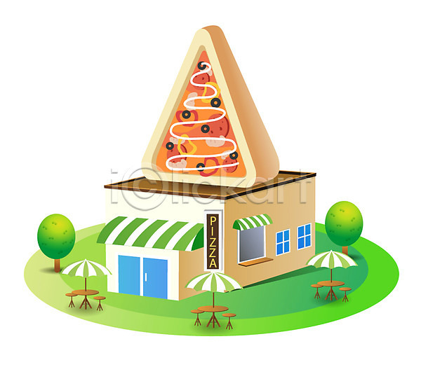 사람없음 AI(파일형식) 건물아이콘 아이콘 건물 건축 건축물 나무 상점 식당 식물 음식 의자 탁자 파라솔 패스트푸드 피자 피자집