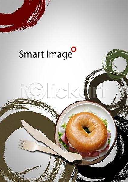 사람없음 PSD 편집이미지 그릇 나이프 도넛 베이글 베이글샌드위치 브런치 빵 샌드위치 식기 식사 음식 음식전단 전단 접시 채소 칼 포크 햄