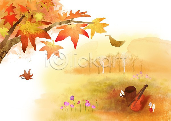 사람없음 PSD 일러스트 가을(계절) 가을배경 계절 꽃 나무 나뭇잎 단풍 단풍나무 바이올린 백그라운드 버섯 사계절 식물 악기 잎 풍경(경치) 현악기