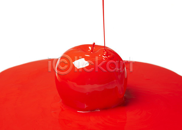 떨어짐 흐름 사람없음 JPG 순간포착 포토 과일 농작물 물감 백그라운드 빨간색 사과(과일) 스튜디오촬영 실내 열매 음식 줄기 컬러 페인트 페인트칠 페인팅 한개