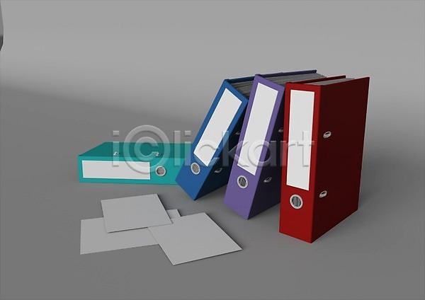 사람없음 3D PSD 입체 편집이미지 3D소스 그래픽 문구용품 문서 바인더 사무용품 여러개 오브젝트 종이 파일 편집소스