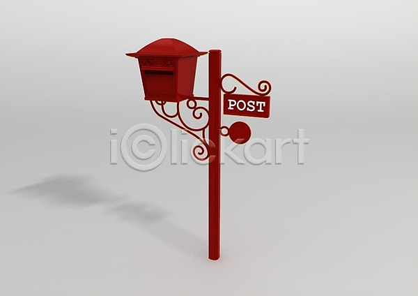 사람없음 3D PSD 입체 편집이미지 3D소스 그래픽 기둥 메일함 빨간색 시설물 오브젝트 우체국(기관) 우체통 우편물 컬러 편지 편집소스