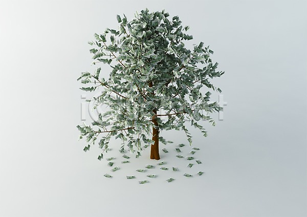 사람없음 3D PSD 편집이미지 3D소스 경제 그래픽 금융 나무 돈 돈나무 만원 비즈니스 식물 원화 잎 지폐 편집소스 한그루
