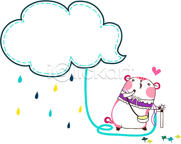 귀여움 사람없음 AI(파일형식) 일러스트 구름(자연) 날씨 날씨캐릭터 다람쥐 동물 동물캐릭터 배너 백그라운드 비(날씨) 빗방울 안내 알림 애니멀프린트 캐릭터 틀 포유류 프레임 하트 호스