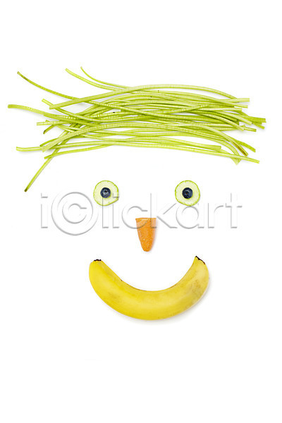 기쁨 행복 사람없음 JPG 포토 고구마줄기 과일 눈(신체부위) 당근 머리 미소(표정) 바나나 백그라운드 블루베리 스튜디오촬영 실내 오이 웃음 음식 입 재료 채소 컨셉 코 표정
