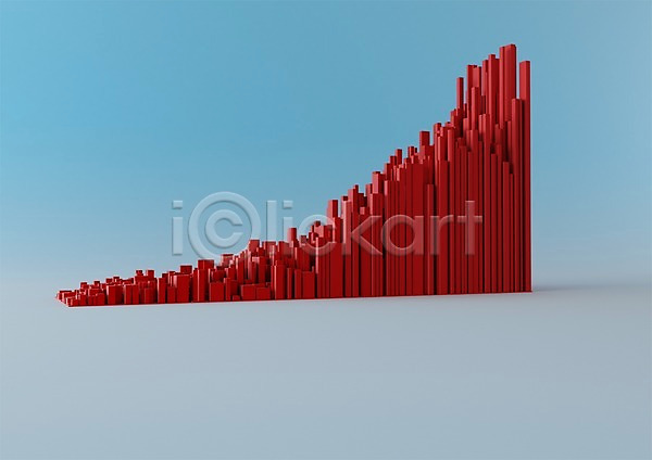 사람없음 3D PSD 입체 3D소스 그래프 그래픽 막대그래프 빨간색 수치 자료 통계 표현 하늘색