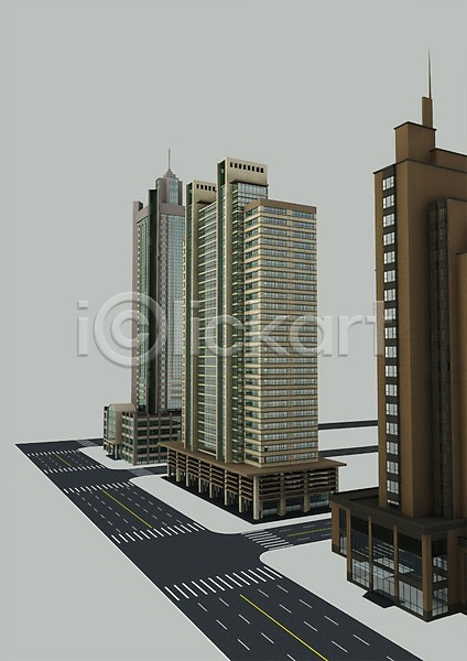 설계 사람없음 3D PSD 입체 편집이미지 3D소스 거리 건물 건축물 고층빌딩 그래픽 길 도로 도시 모형 빌딩 설계도 차도 차선(도로) 편집소스 현대건축 횡단보도