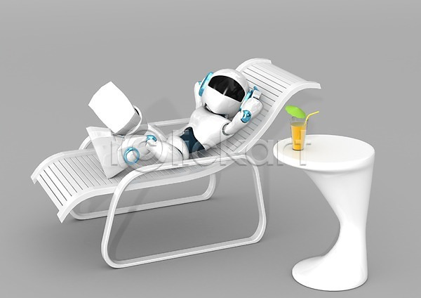미래 휴식 사람없음 3D PSD 입체 편집이미지 3D소스 3D캐릭터 4차산업 과학 그래픽 로봇 로봇산업 선베드 음료 의자 인조인간 잔 첨단과학 첨단산업 캐릭터 컵 탁자 편집소스 휴가