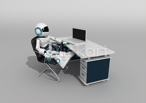 미래 사람없음 3D PSD 입체 편집이미지 3D소스 3D캐릭터 4차산업 과학 그래픽 노트북 로봇 로봇산업 비즈니스 사무실 서랍장 업무 의자 인조인간 작업실 책상 첨단과학 첨단산업 캐릭터 컴퓨터 편집소스