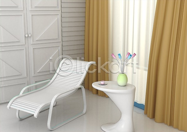 사람없음 3D PSD 입체 편집이미지 3D소스 그래픽 꽃 꽃병 문 방 병(담는) 안락의자 의자 인테리어 커튼 탁자 편집소스