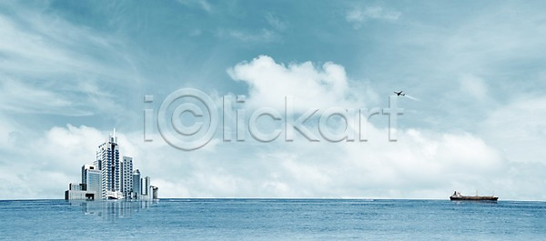 사람없음 3D PSD 편집이미지 건물 교통 교통수단 구름 바다 비행기 빌딩 선박 수상교통 유람선 이미지편집 편집 편집3D 풍경 하늘 항공