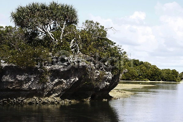 사람없음 JPG 포토 구름(자연) 나무 뉴칼레도니아 돌(바위) 바다 바위(돌) 식물 야외 오세아니아 자연 주간 하늘 해외 해외풍경